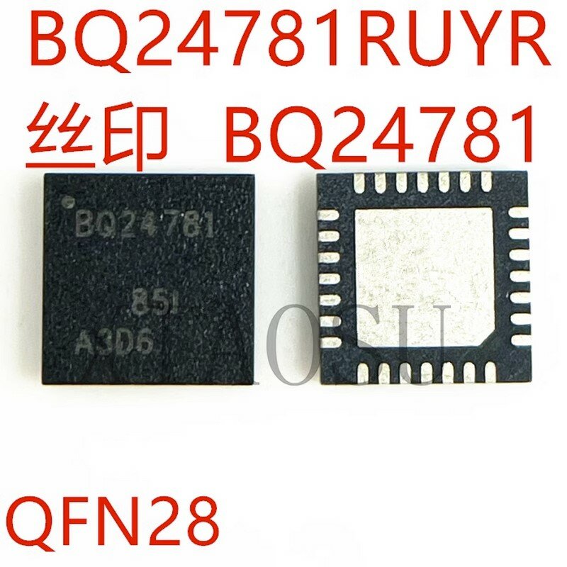 100% 인쇄 실크 24781 QFN28 칩셋, BQ24781RUYR BQ24781, 2-5 개, 신제품