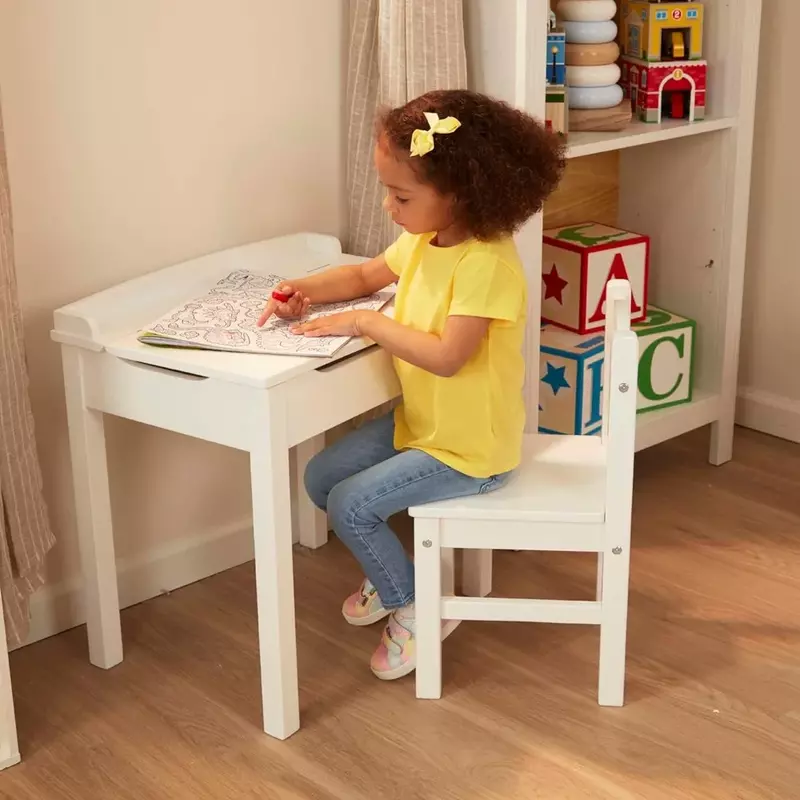 Pengangkat kayu-Top meja & Kursi-Angkutan putih furnitur meja anak bebas ongkos kirim