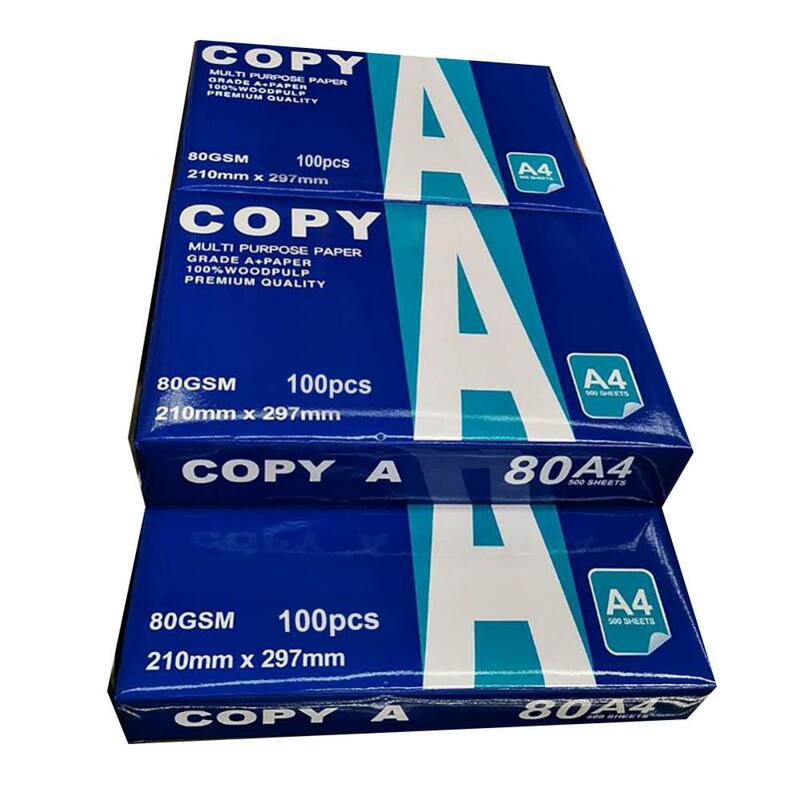 Carta multifunzione 100 pz A4 carte copia bianco artigianato stampante Laser stampante a getto d'inchiostro fotocopiatrice copia forniture per ufficio