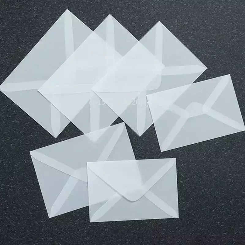10 Stks/partij Blanco Doorschijnende Envelop Voor Uitnodigingen Ansichtkaarten Europese Giftbox Berichtkaart Enveloppen Bruiloft Zakelijke Brieven