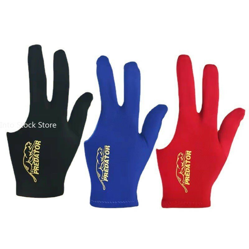 Left Hand Three Finger Smooth Biliardo Guanti Accessories Fingerless Gloves Snooker Billiard Glove EmbroideryBillard Gloves