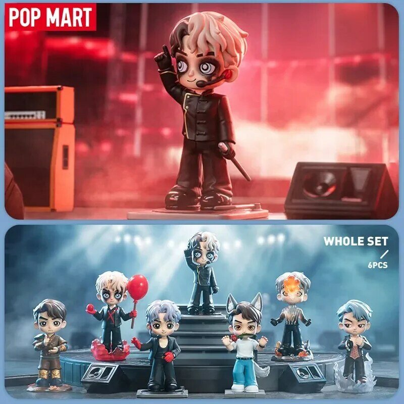 POP MART-Caja ciega de la serie JACKSON WANG MAGIC MAN, Caja misteriosa, figura de acción de Anime, 1 unidad/6 piezas, muñecas sorpresa