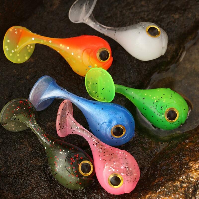 6Pcs/Lot Soft Lure Big Head Fish T-Tail Soft Fishing Baits Artificial Silicone Attractive Crankbaits Lifelike Fishing Baits Lure