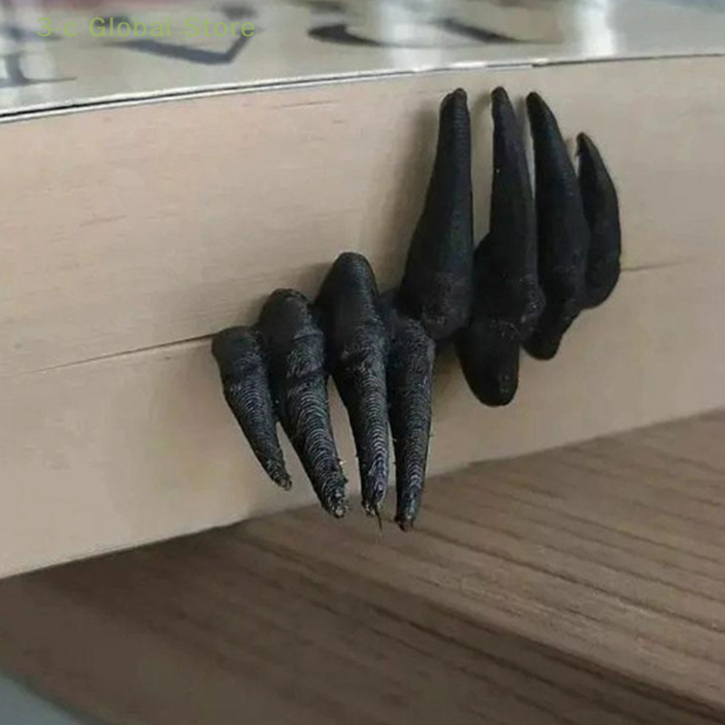 Marcapáginas de mano del diablo para decoración de escritorio, marcapáginas de mano de Horror de Halloween, adorno de película, manualidades de plástico