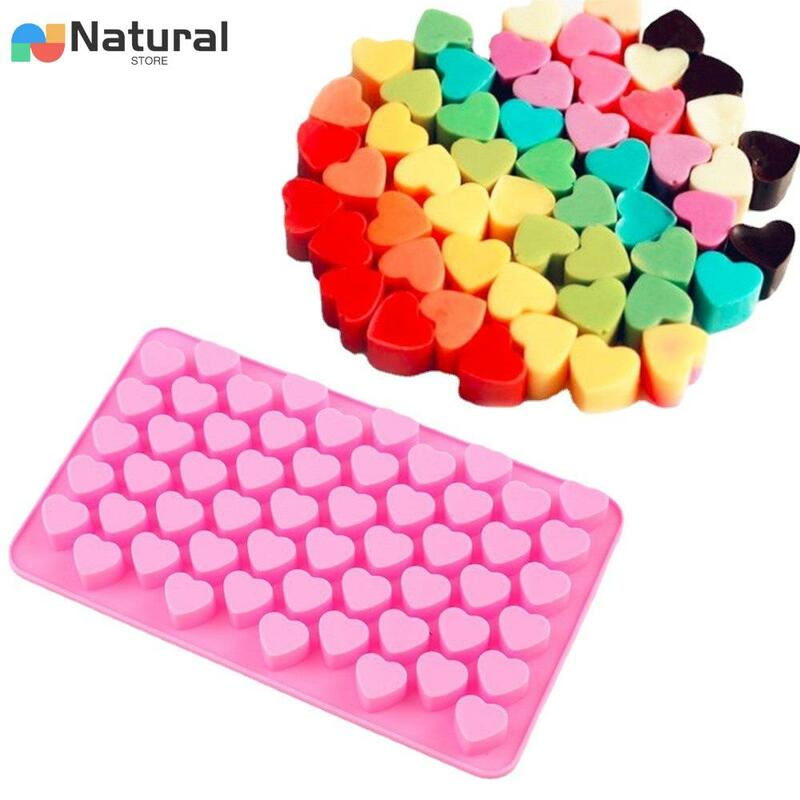 55 Small Heart Shaped Silicone Cake Mold Heart Chocolate Pastry Molds DIY Baking Decoration Kitchen Ice Cube Crystal Epoxy Mould