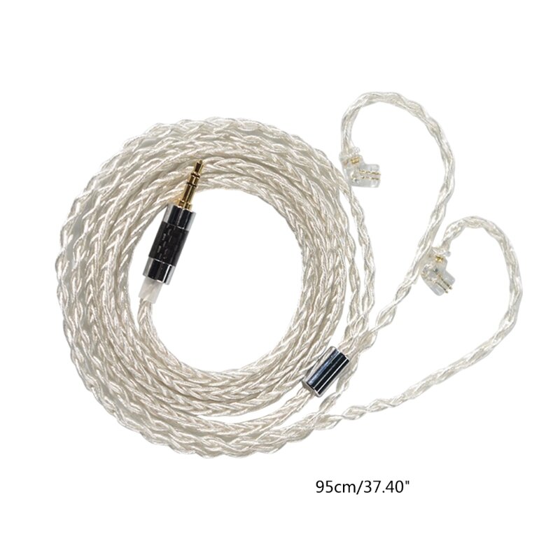 T8WC Posrebrzany kabel słuchawkowy Pojedyncze żyły ze 133 żyłami Przewody słuchawkowe
