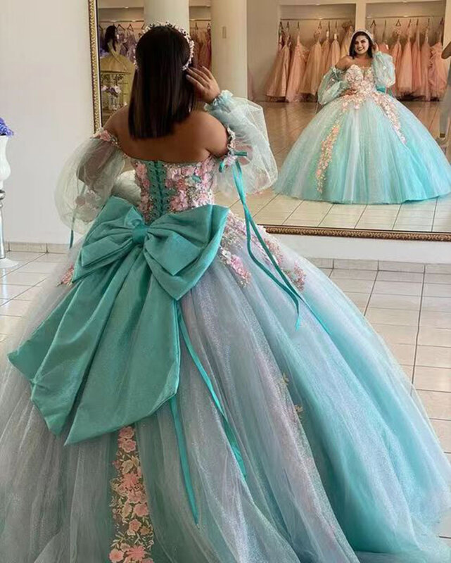 Doymeny-vestidos de festa princesa, vestido Quinceanera, vestido de baile 3D, Sweet 15, 16, Brilho para meninas, querida