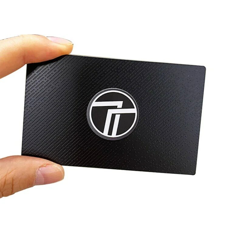 Tarjeta nfc de metal en blanco personalizada, tarjeta de lujo con grabado personalizado