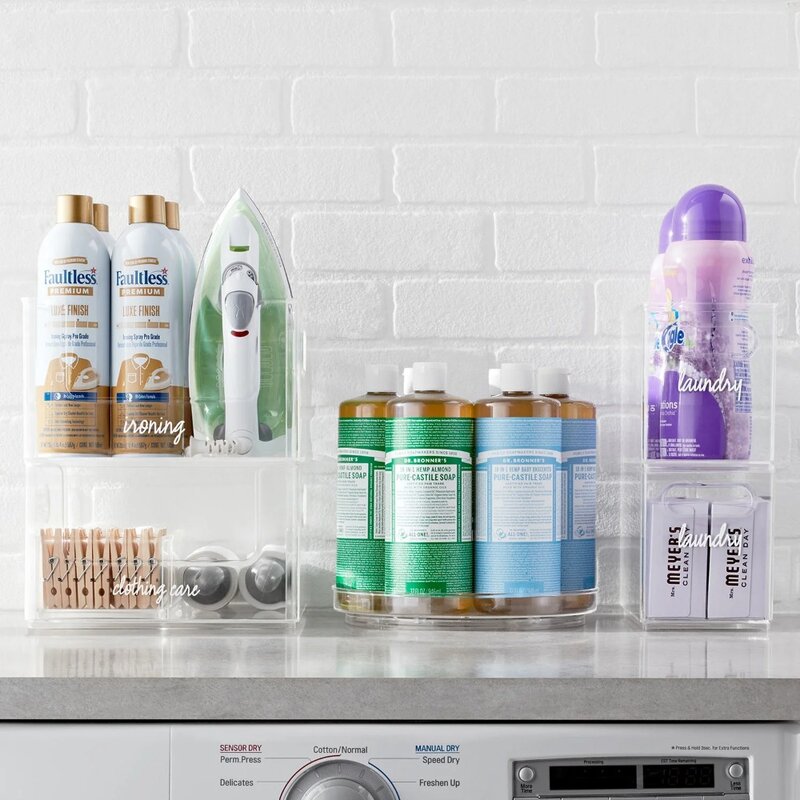 5-Piece Clear Laundry Organizing System
