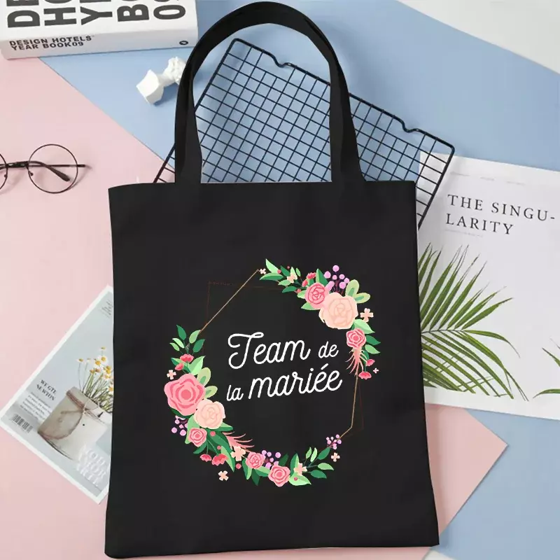 Evjf Bags Team Bride addio al nubilato Tote Bags Tote Bag per le donne borse La Mariee Graphic Shopping Bag per addio al nubilato
