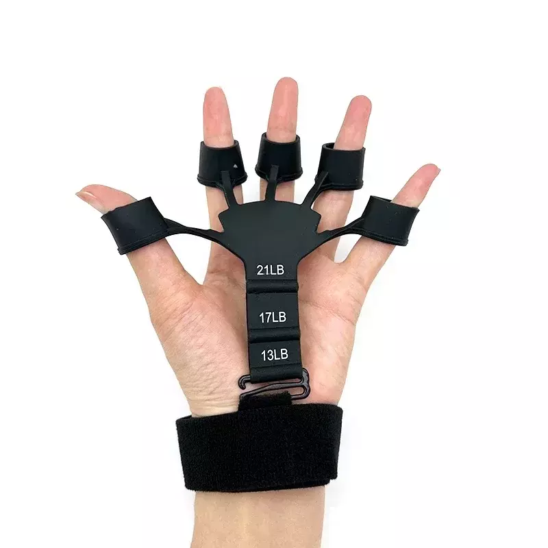 Expansor de silicona para dedos, ejercitador de agarre para dedos, ensanchador de entrenamiento, ejercicio de mano, herramienta física de recuperación de refuerzo