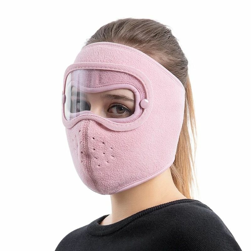 Fleece Ski Masks Creative Thermal Windproof Winter Mask Face Shield Anti Fog Lens Protection Woolen Face Mask Outdoor