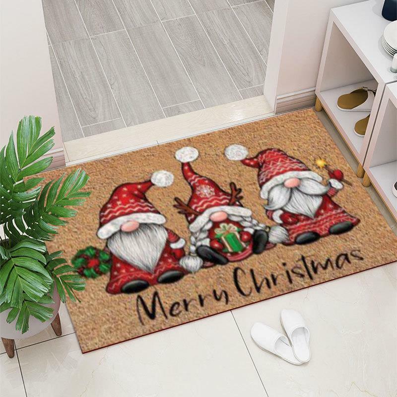 Natale benvenuto gnomo zerbino portico anteriore tappeti tappetino di benvenuto natale gnomo zerbino Indoor Outdoor zerbini tappeto d'ingresso