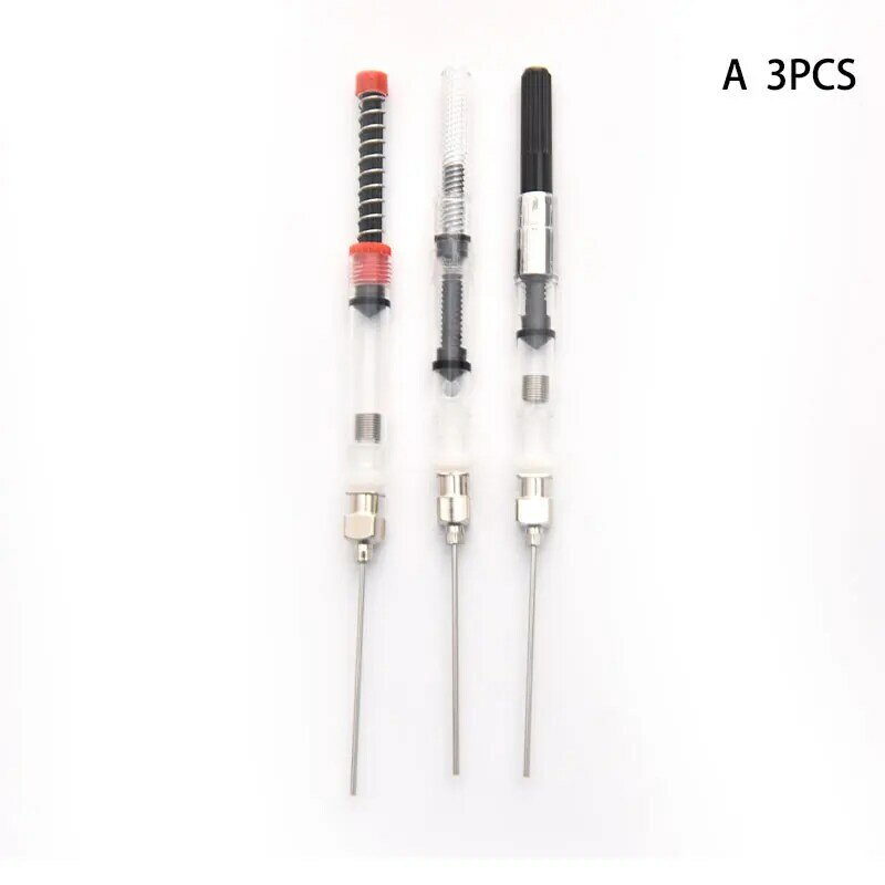 3pcs/6pcs Fountain Pen Ink Cartridge Converter Filler Ink Pen Ink Sac Syringe Device Tool Stationery Office Supplies