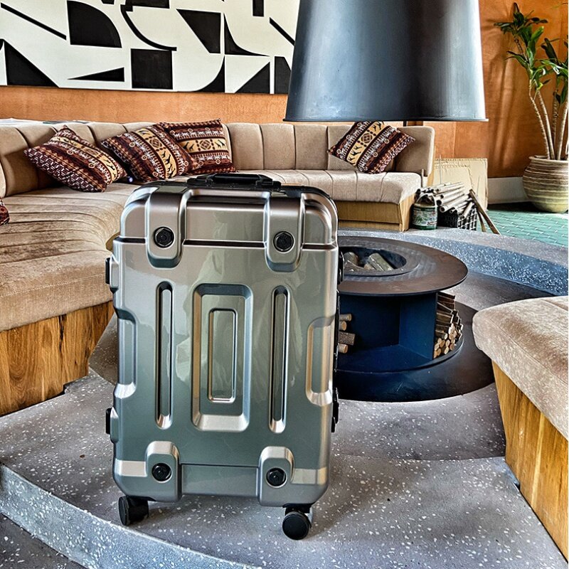 Technologia wyczuwa bagaż modne przystojny fajny walizki podróżne 2023 nowy uniwersalny plecak na kółkach futerał na hasło torba na pokład