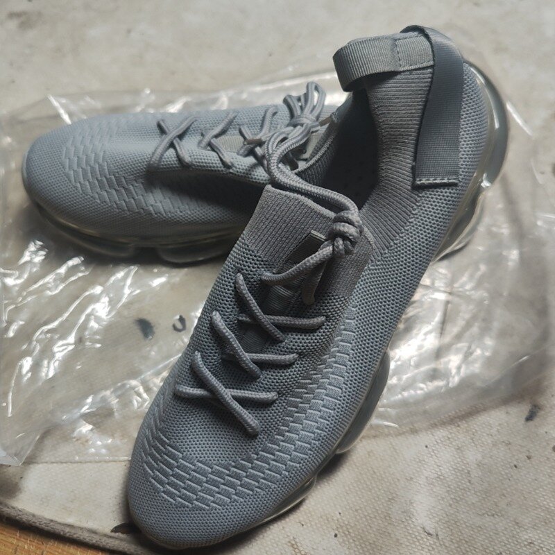 Женские кроссовки на шнуровке, вязаные женские кроссовки с вулканизированной подошвой, повседневная обувь для улицы, 2024