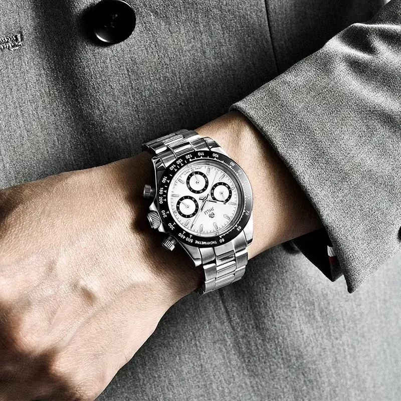 Лучшие Брендовые мужские спортивные механические часы, роскошные мужские водонепроницаемые наручные часы JHLU, новые модные повседневные мужские часы Cosmograph Daytona SSSSS