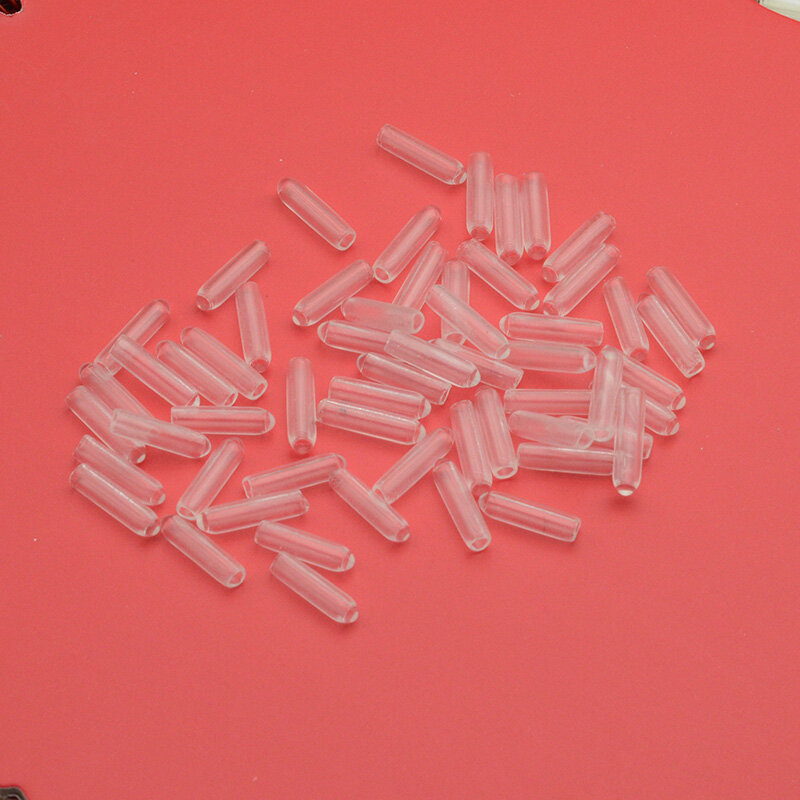 200 шт., прозрачные резиновые наконечники для конца повязок, 2,5 мм, 3,5 мм, 4,5 мм, 7 мм