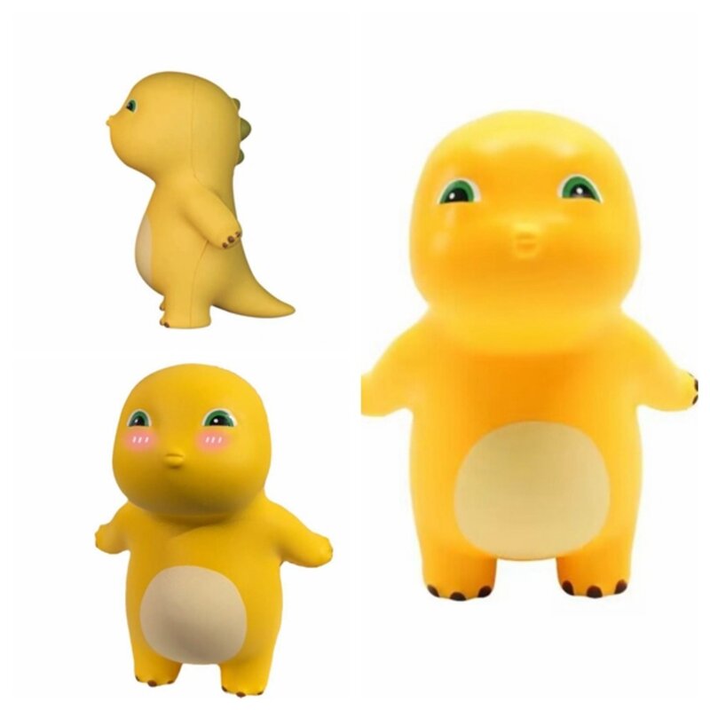 Dinosaur Figure Little Milk Dragon Decompress Toys Slow Rebound Cartoon Doll Kiss Milk Dinosaur Toy Squeeze Toys Yellow