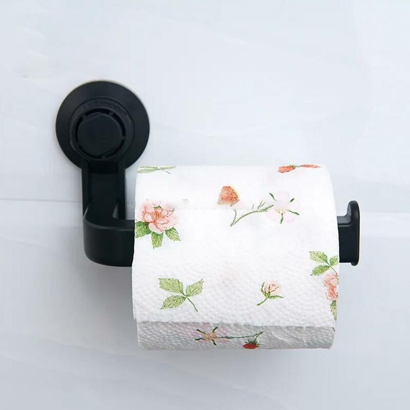 Wall-Mounted Roll Paper Holder Paper Towel Holder for Bathroom Kitchen with Sucker No Hole Punch Tissue Towel Roll Dispenser