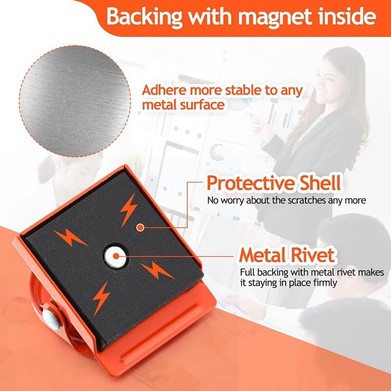 Clips magnéticos de Metal de alta resistencia para nevera, pinzas magnéticas de 54 piezas para pizarra blanca