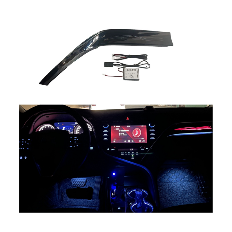 Luce del bracciolo centrale dell'auto per la luce del pannello del passeggero della luce del centro fantasma Toyota Camry di ottava generazione 2018-2022