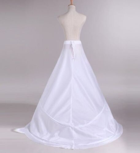 Branco casamento vestido underskirt anágua, Trem Hoop, 2 anéis, Novo
