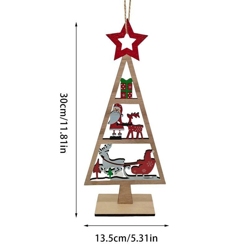 Ano Novo 2023 1PC Enfeite De Natal Pingentes De Madeira Pendurados Bonecos De Neve Xmas Árvore Decorações De Natal Para Casa Navidad