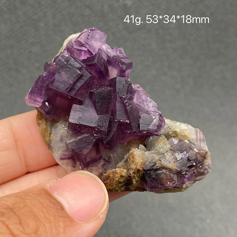100% natural purple fluorite raw stone mineral specimen healing crystal gem collection