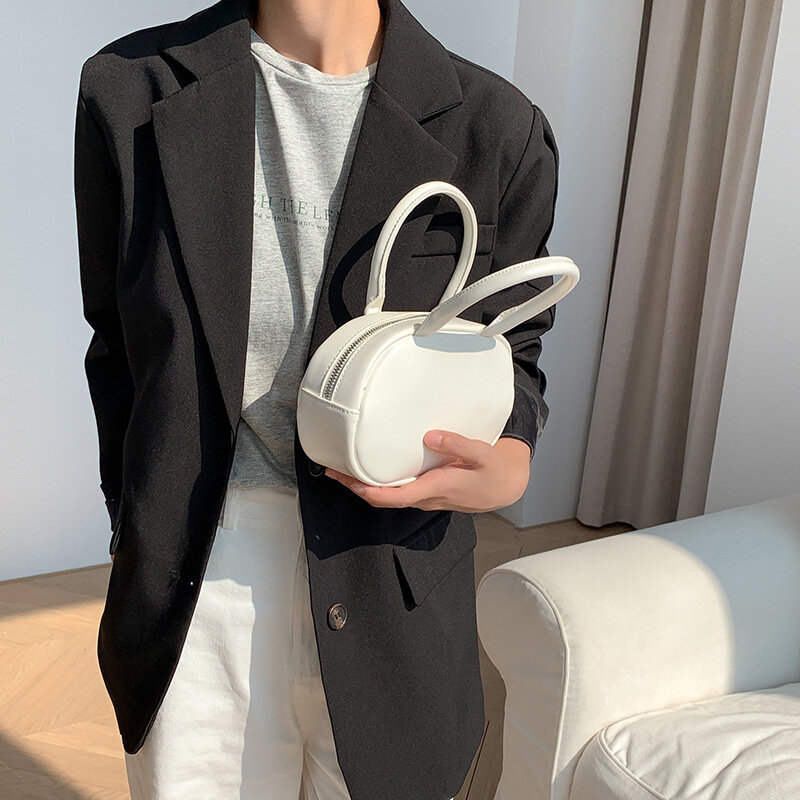 2023 New Women's Small Round Bag Fashionable All-match Casual Handbag Cute Sweet Mini Handbag
