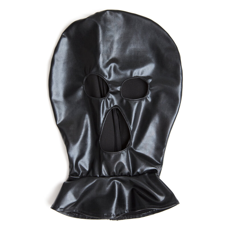 Máscara de cabeza de charol para mujeres y parejas, casco sexual, cubierta de cabeza, BDSM, accesorios de penalización alternativa, rendimiento de juego de rol