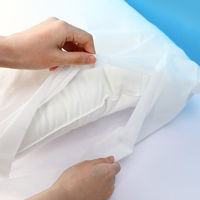 20pcs Disposable Pillowcase Hotel Travelling Soft Skin-friendly Pillow Cover Breathable Dirt Proof Pillow Case Wholesale