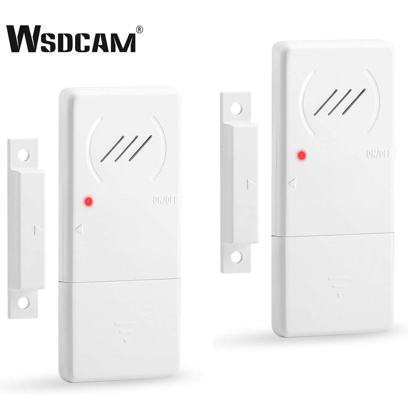 Wsdcam Door Window Alarm Ultra-slim Wireless Fridge Alarm 90dB Door Alarms for Kids Safety Window Pool Alarms 60 Seconds Delay