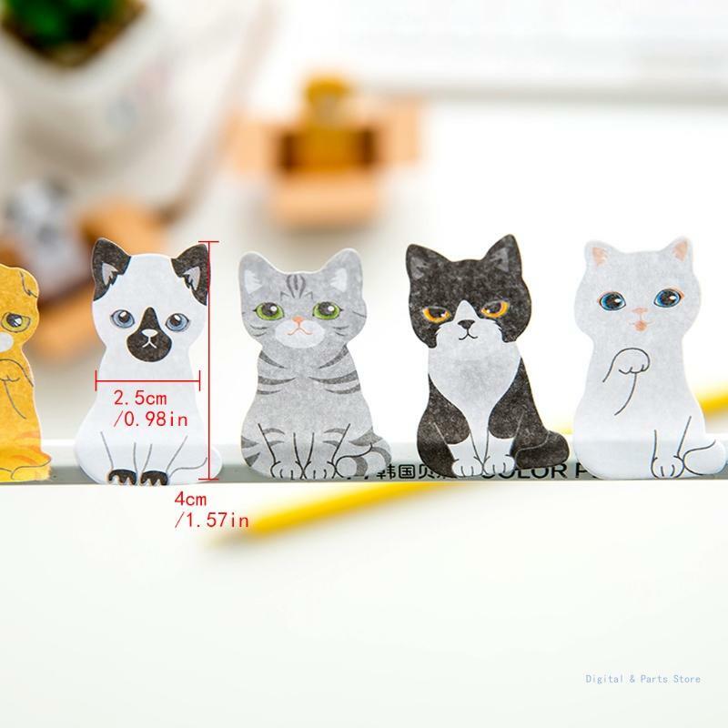 M17F Cute Kitty House for Cat Dog Bookmark Sticker Bloco de notas autoadesivo Marcadores de livro