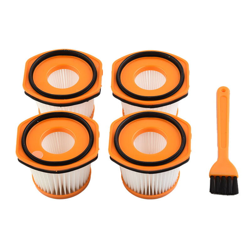 4Pcs Filter Element & 1Pc Brush For WV361UK WV362UKT Electric Cordless Vacuum Cleaner Household Vacuum Cleaner Replacement Spare