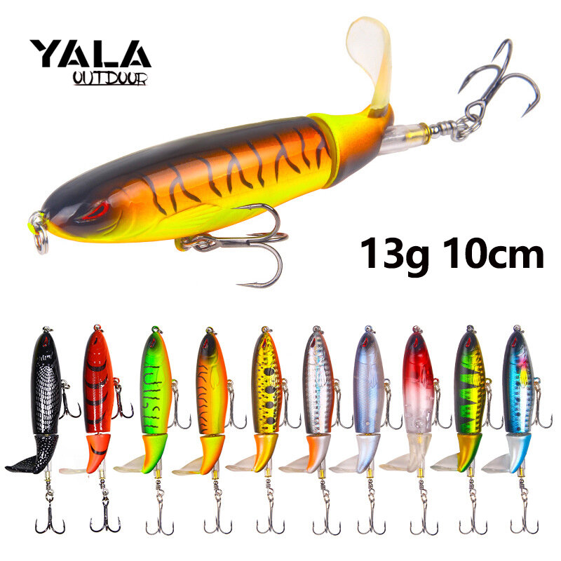 35g 15g 13g Top Water Whopper Popper Lures Soft Rotating Tail Fishing Lure Artificial Hard Bait Pencil Bait Fishing Tackle
