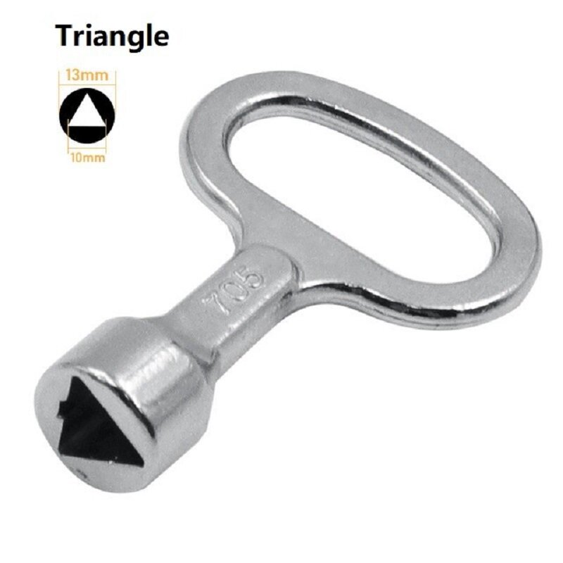 1pc Universal Zinc Alloy Elevator Door Lock Valve Key Wrench Triangle Key Electrical Box For Drawer Switch Cabinet