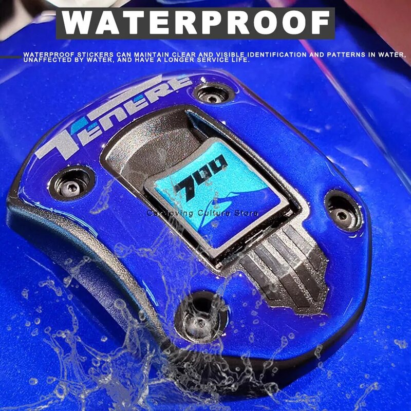 Waterproof Protective Sticker Motorcycle Tank Cap Sticker 3D Motorcycle Sticker For Yamaha Tenere 700 2022 2023