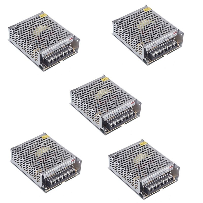 LED 스트립용 전압 변환기 스위치 전원 공급 장치, 5X AC 100V-220V-DC 24V 5A 120W