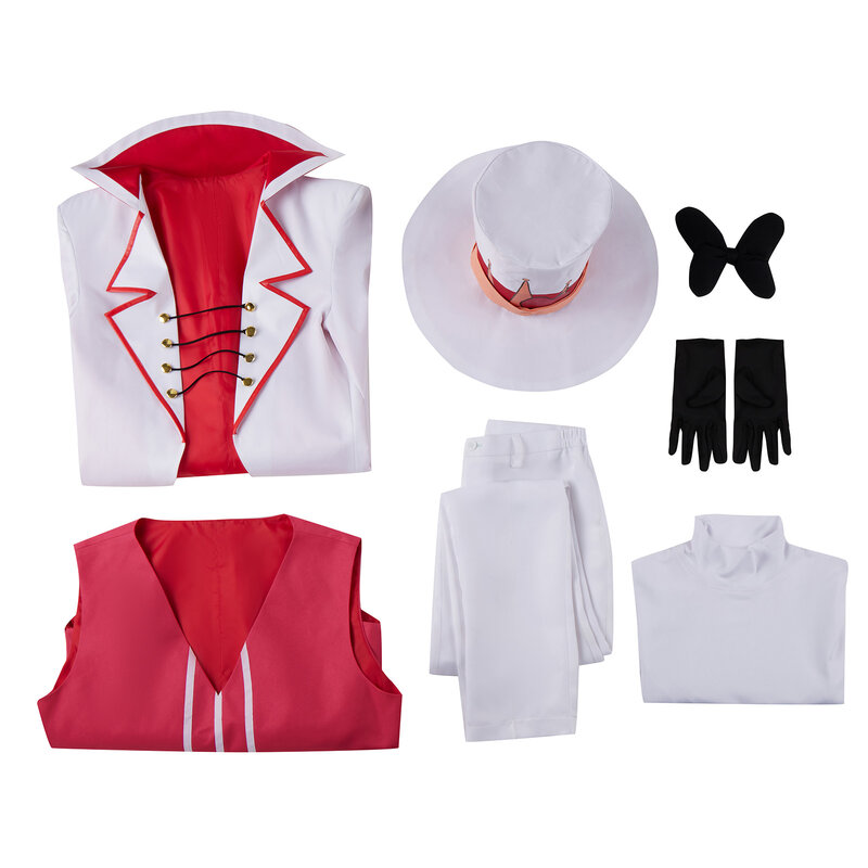 Disfraz de Lucifer Morning Star para hombre, traje de fantasía con sombrero para Halloween, Carnaval y Navidad, uniforme de Anime