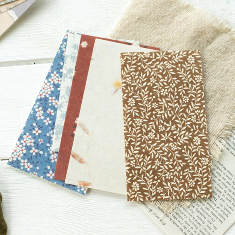 Base Paper Paper Crafts 60Pcs Junk Journal Vintage DIY Background Paper Journaling Supplies Scrapbooking Handbag Decoration