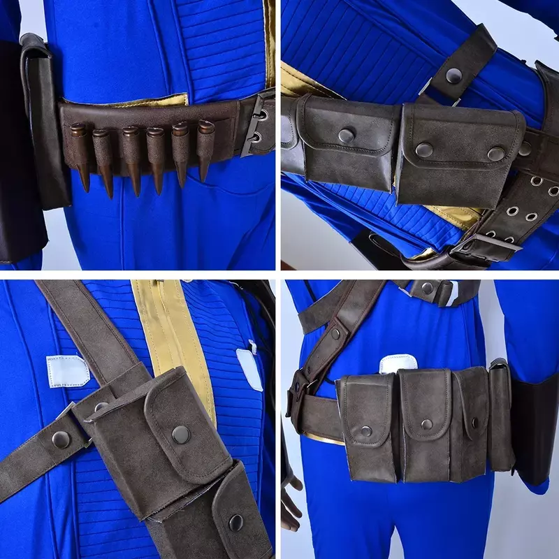 Miccostumes Unisex Suit Cosplay Costume Belt Buckle Belts Set PU Strap