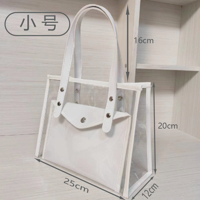 New Beach Laser Jelly Bag Colorido Transparente Bolsa 2 pcs/Set Escritório Estilo PVC Grande Capacidade Gift Bag Customizável Logo