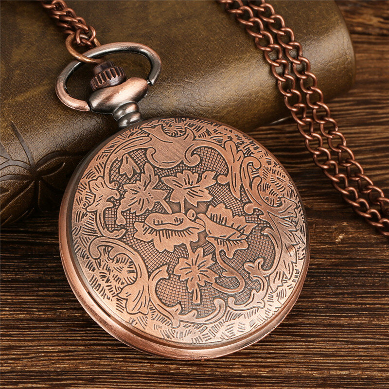 Relógio de bolso vintage Hollow Animal Horse Design para homens e mulheres, quartzo, analógico, ouro rosa, colar, pingente, corrente, relógio colecionável