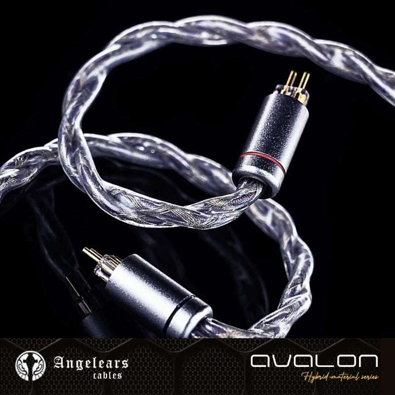 Angelears Avalon 4.4mm 0.78 2pin rame-argento Alloyplated Square-Core cavo in grafene per Blessing3 brave mestii