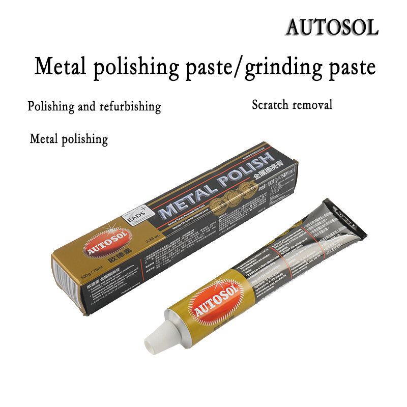 1 pz 75ml 100g coltello crema Autosol cera lucidante in metallo pasta lucidante per orologi in acciaio inossidabile a specchio all'ingrosso