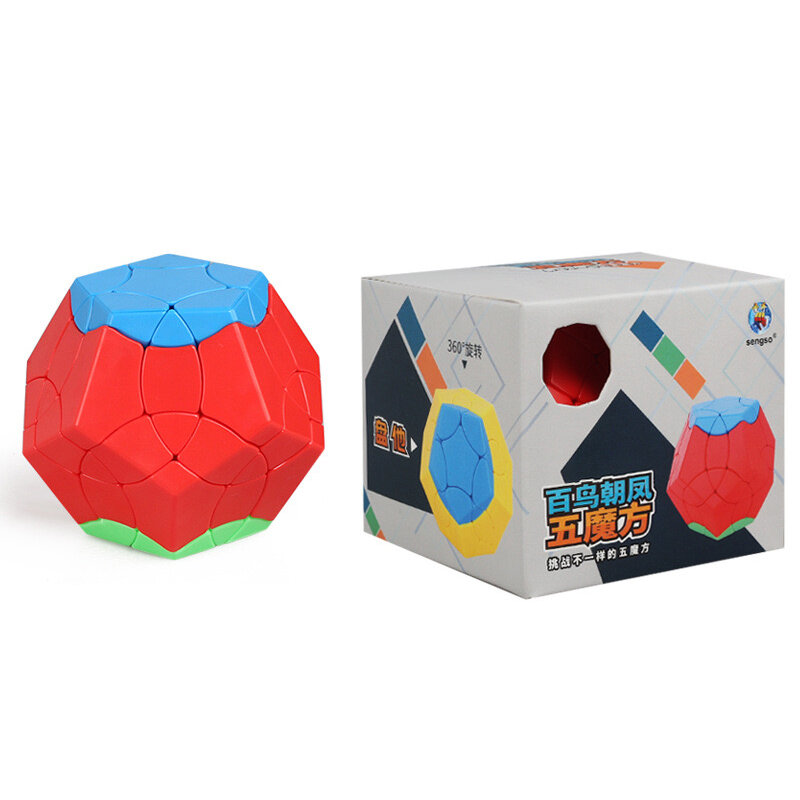 Cubo mágico sin pegatinas 5x5, dodecaedro profesional, rompecabezas mágico de velocidad, 12 caras, Megaminx, Cubo mágico, juguetes educativos para niños