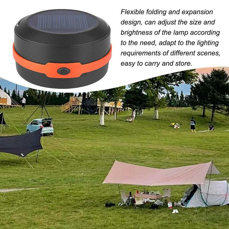 Teleskop LED Laterne faltbare solar betriebene Zelt lampe für Camping Außen beleuchtung liefert wasserdicht tragbar
