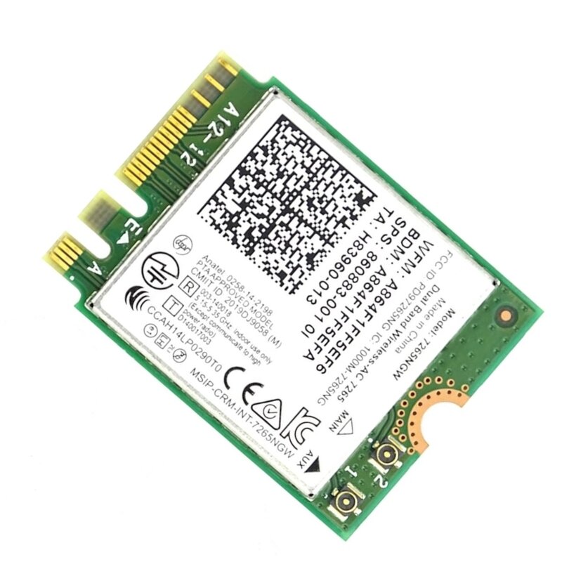 デュアルバンドワイヤレスカード,802.11ac 7265 7256ngw,1200m,wfi Bluetooth4.2,nff-m2,wlan,wifi