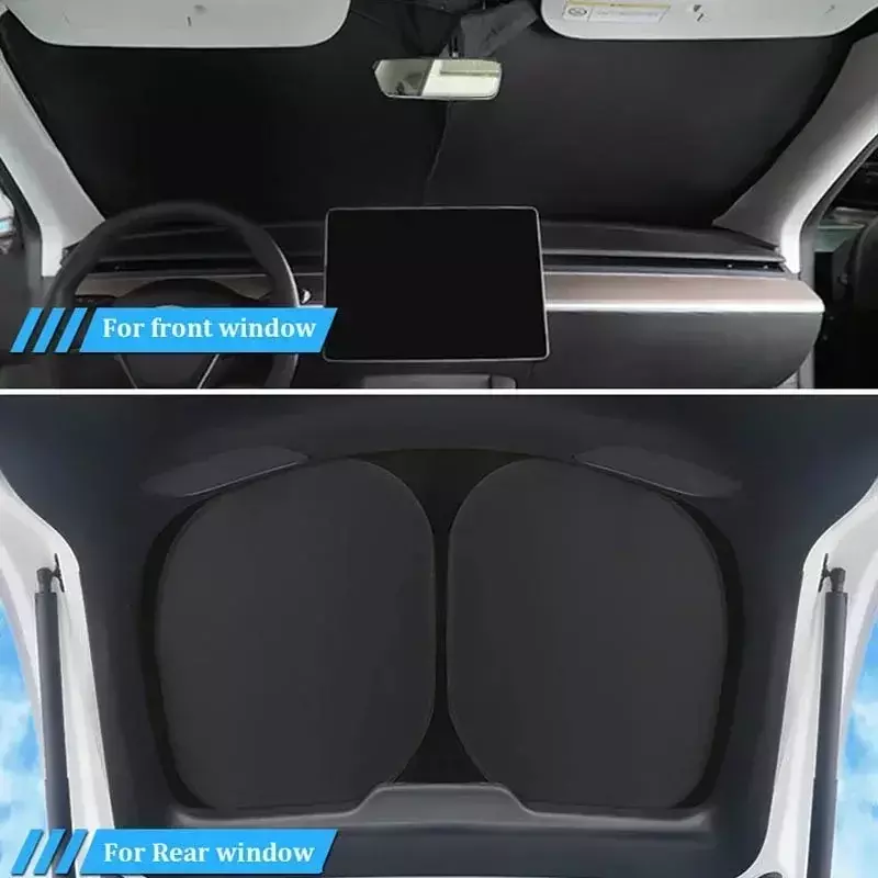 M3 Side Windows parasole per Tesla Model 3 + Highland 2024 Privacy parabrezza anteriore parasole coperture riflettenti raggi UV a prova di sole
